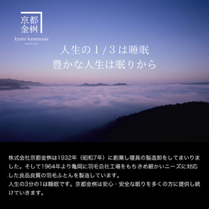 ＜京都金桝＞京都亀岡産 羽毛 肌ふとん Eプラス☆ハンガリー産ホワイトグースダウン93％使用 カラー：アイボリー ≪羽毛布団 春夏 軽量 快眠 ふるさと納税羽毛布団 新生活羽毛布団 羽毛布団 寝具 掛