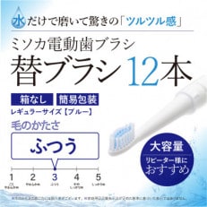 【エコ包装】水だけで磨くMISOKA電動歯ブラシ 替ブラシ レギュラーサイズ(12本)