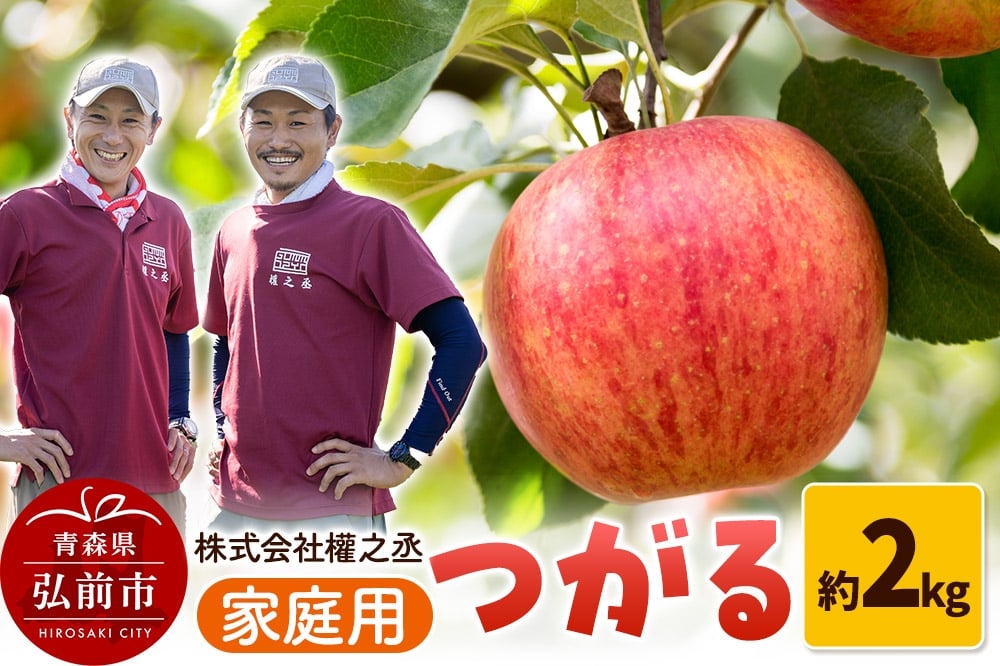 
            【25年9月～発送】りんご 權之丞farm つがる 家庭用 約2kg（5～10玉程度）【レビューキャンペーン】
          
