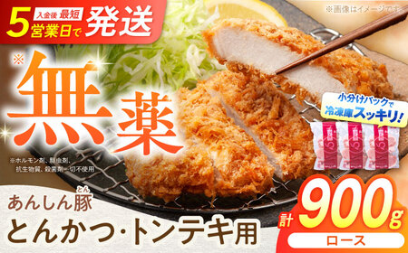とんかつ・トンテキ用 ロース 計9枚 藤井ファーム[AWAF064]トンカツ