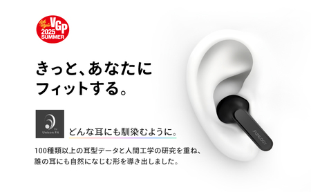 【VGP2025受賞】 完全ワイヤレスイヤホン FUNLOGY Earbuds ブラック | ノイズキャンセリング ノイキャン 外音取り込み Bluetooth5.3 マルチポイント 60時間再生 ワ