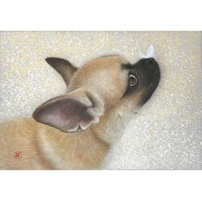 ふるさと納税 江別市 ペットの肖像画　日本画　1点