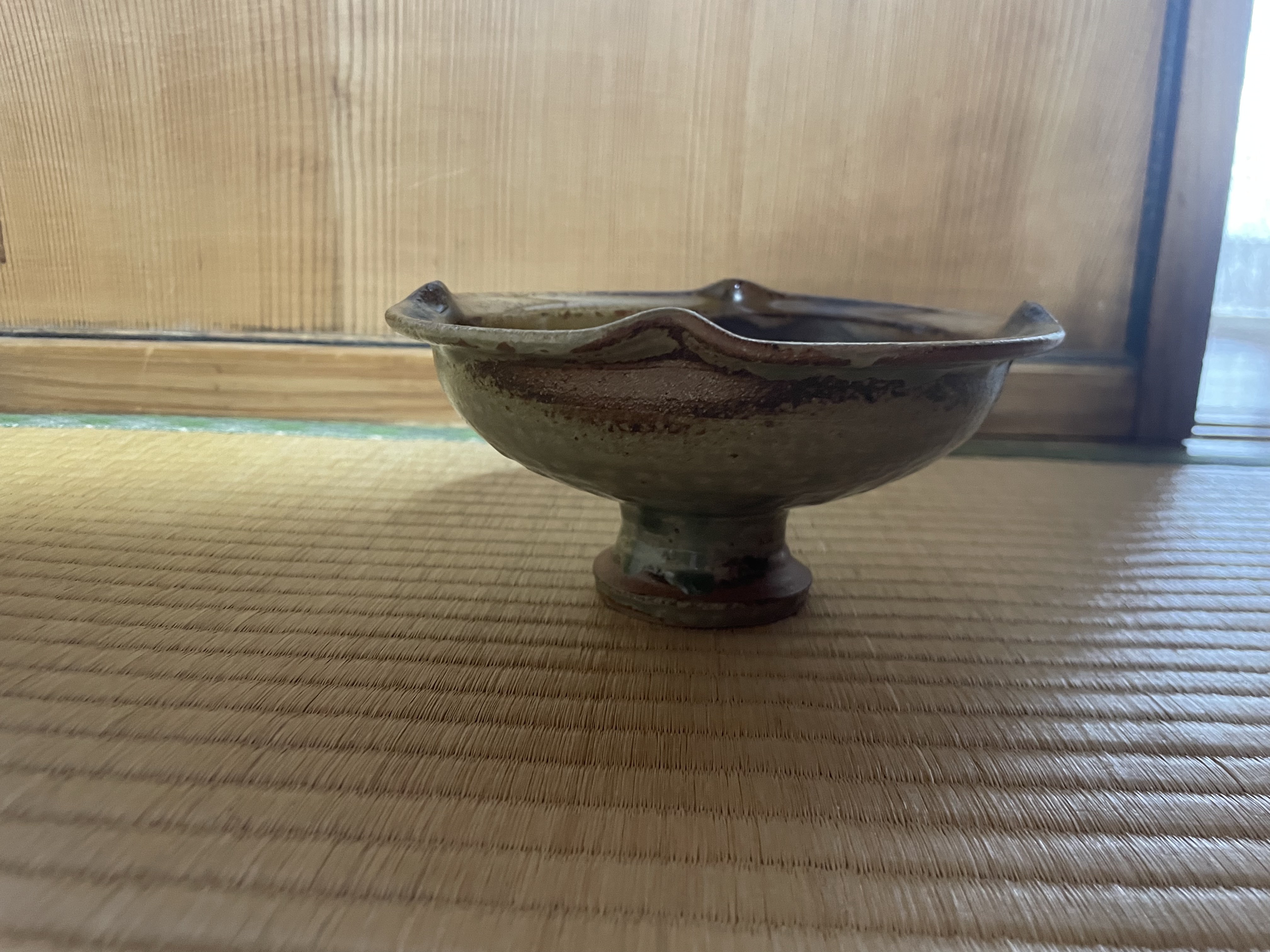 
                  【金子窯】多々良焼／掛分鉄釉コンポート皿
                