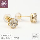 ピアス ダイヤモンド 誕生石 K18 シンプル かわいい ジュエリー アクセサリー レディース 0.4カラット ギフト プレゼント ジュエリーケース付 鑑別書付 保証書付