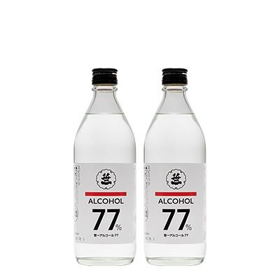 ふるさと納税 大月市 笹一アルコール77　500ml×2本