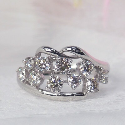 【ふるさと納税】プラチナ1ctダイヤモンドリング#16　HR-008978【配送不可地域：離島・沖縄県】【1392939】