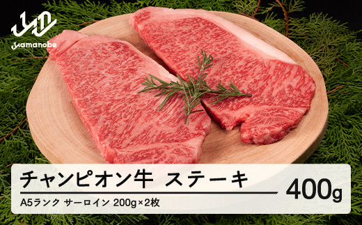 山形牛枝肉共進会チャンピオン受賞 山形牛 サーロインステーキ 400g(200g×2枚) A5ランク 牛肉 黒毛和牛 国産 tc-cpstx400 ※沖縄・離島への配送不可