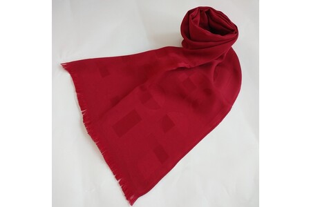 丹後ちりめんシルクストール・ワインレッド｜還暦祝い用ストール