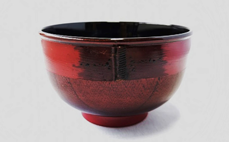 新潟特産竹塗　お椀　Φ12cm 民芸品 工芸品 伝統技術 食器 汁椀  黒塗り