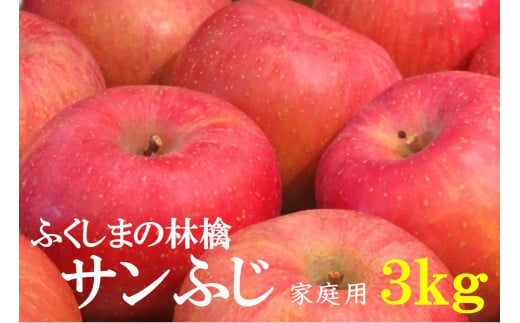 No.2064 りんご「サンふじ」家庭用 約3kg【2024年度発送】