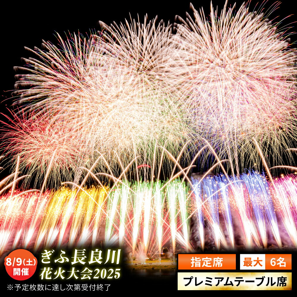 【ふるさと納税】令和7年8月9日（土）開催 ぎふ長良川花火大会 応援席チケット 指定席・プレミアムテーブル席 岐阜 風光明媚 はなび 岐阜市 / ぎふ長良川花火実行委員会[ANCQ011]