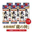 【ふるさと納税】芋焼酎 蔵の神スリムパック 5400ml（900ml×6本）25度 山元酒造 BS-127 本格焼酎 薩摩焼酎 いも焼酎 紙パック 鹿児島県 薩摩川内市 送料無料