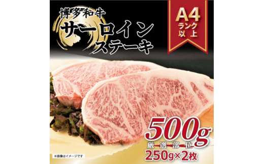 ＜A4～A5＞博多和牛サーロインステーキセット　500g(250g×2枚)(吉富町)【1332595】