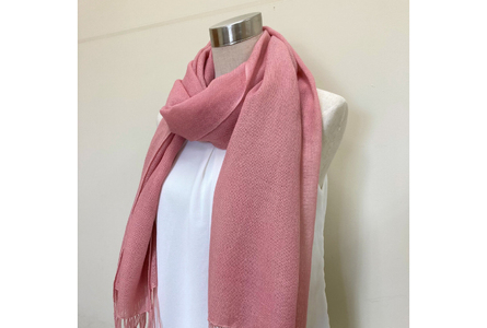 ウージ染め花穂ストール～ウール～