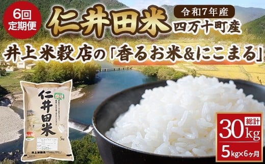 
             ◎令和7年産◎絶妙なバランスが大好評！定期便6回（6ヶ月）井上米穀店の香るお米（十和錦）50％とにこまる50％ 5㎏　Sbib-A01 米 こめ コメ 農家 こだわり お米 おこめ ブランド米 米処 香り米 ブレンド米
          