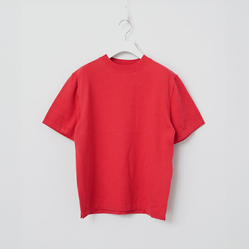 【ふるさと納税】【Yonetomi】米富繊維 LIGHT WAVE COTTON KNIT PULLOVER RED 赤色 服 洋服 ユニセックス メンズ レディース ブランド 数量限定 山形県 山辺町 yt-lwpxr
