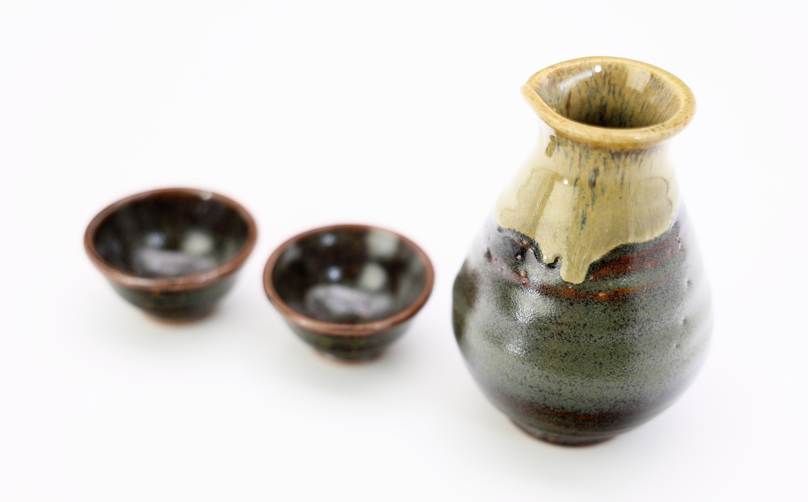 鉄釉酒器揃