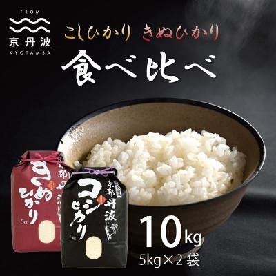 ふるさと納税 京丹波町 【毎月定期便】京丹波こしひかり・きぬひかり各5kg食べ比べセット　京都産　精米全3回