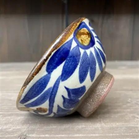 やちむん 唐草紋様 夫婦茶碗 マカイ(染付)青/緑【1506554】