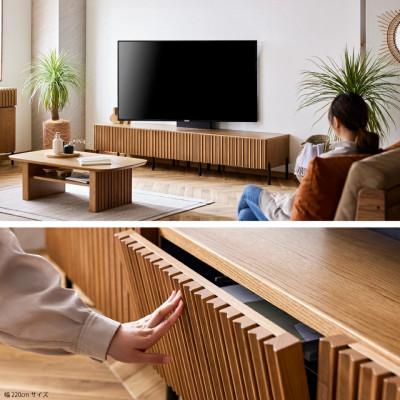 ふるさと納税 大川市 テレビボード 220cm ローボード ルーク2 ウォールナット 【モーブル/大川家具】 |  | 01