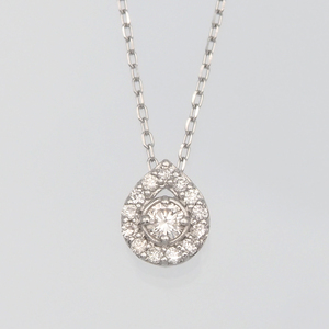 PT900/PT850 0.14ct ダイヤモンド ペンダントネックレス　HH-019718 SWBT001-PT