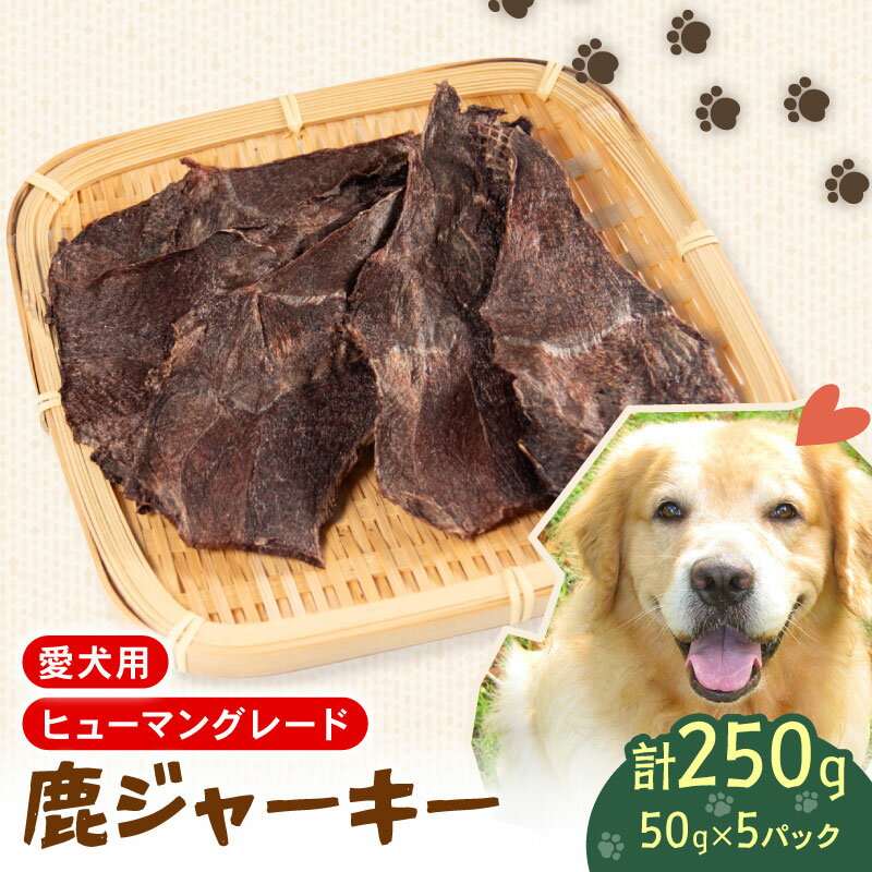 【ふるさと納税】 ペットフード シカ の ジャーキー 50g × 5 袋 セット ドックフード ペット 犬 いぬ イヌ わんちゃん ワンちゃん用 愛犬 小型犬 中型犬 大型犬 高タンパク 高たんぱく 低脂肪 低カロリー 鹿肉 動物 餌 エサ おやつ 乾物 ごはん ご褒美 滋賀県 日野町