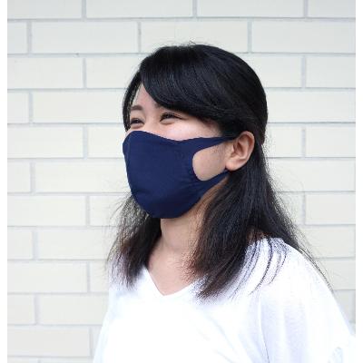 ふるさと納税 紀の川市 普段使いに昼夜問わず使える耳と肌に優しい布マスク(耳ふわマスク)S-Mサイズ、ネイビー:1枚