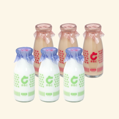 
＜まると牛乳＞　富山県砺波市から瓶製品　牛乳・珈琲　お届け【1466752】

