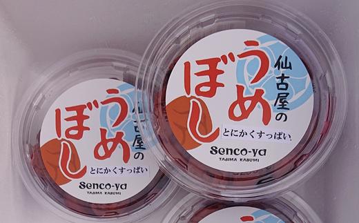 【仙古屋のうめぼし　200g×5個】自家生産の梅 塩分10％ カビ発生防止の為、酒類、酢、及び調味料、防腐剤等不使用 絶妙な旨味 焼酎の梅割り、食欲不振、夏バテ、健康志向の方に、是非、お勧め 香美町産