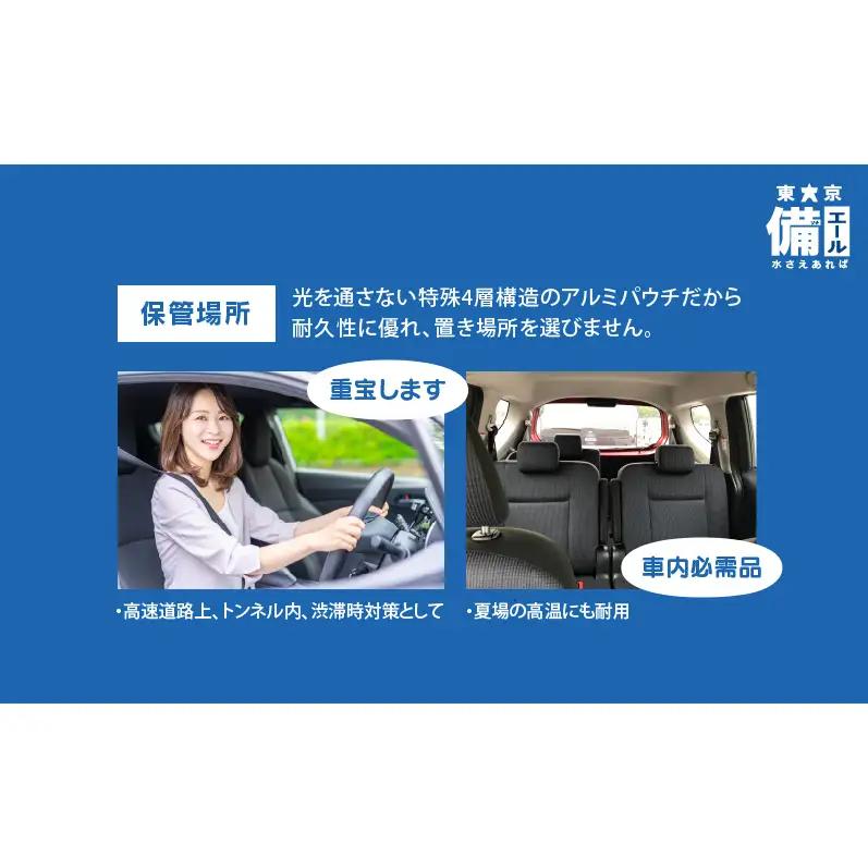 東京備エール 水さえあれば （555ml×15本）×8箱　計120本 非常用飲料水 保存水 純水 ミネラルゼロ 耐熱アルミパウチ容器 渋滞対策 車で保管 備蓄水 防災グッズ 避難グッズ 備蓄品