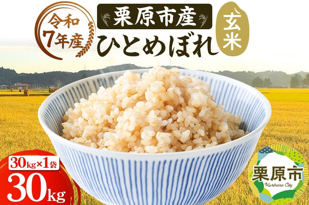 
            《令和7年産》【玄米】栗原市産 ひとめぼれ 30kg （30kg×1袋） ブランド米 黒澤農産 宮城県 栗原市
          