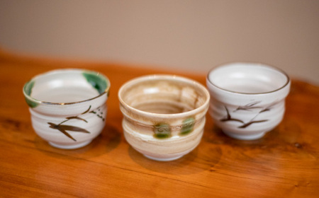 【瀬戸焼】 野点茶碗 織部・黄瀬戸・志野 3点セット / 瀬戸市 / 【丸錬梅村商店】 / 茶碗 抹茶 食器 セット ギフト[BBCO007]
