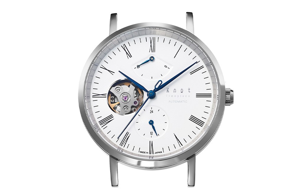 
            【株式会社Knot】 選べる！ ストラップカラー 8色 クラシックシリーズ メカニカルオープンハート シルバー×ホワイト （CAP-38SVWH1） 腕時計 時計 ウォッチ 日本製 機械式 自動巻き 東京都 武蔵野市
          