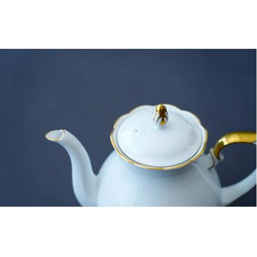 有田焼 ゴールドライン白磁・ポット【香蘭社】食器 白磁 コーヒー 紅茶 ティータイム A70-168_イメージ3