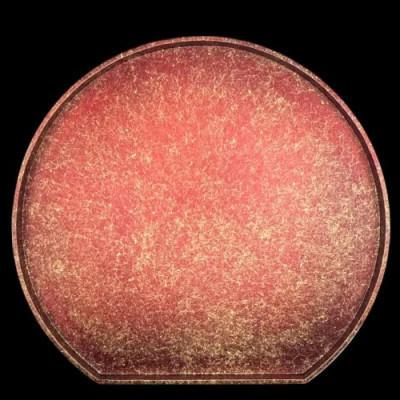 ふるさと納税 高野町 木製 半月トレイ　乱糸 (マット仕上げ) 　赤溜