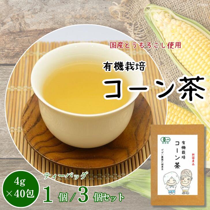 【ふるさと納税】有機栽培 コーン茶 選べる 1個 or 3個セット：A095-017