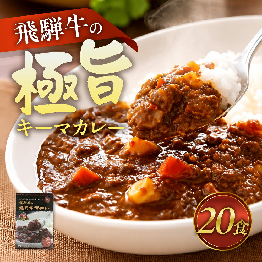 【ふるさと納税】飛騨牛の極旨カレー 20食セット / レトルトカレー セット 飛騨牛と飛騨豚のキーマカレー 20食 ご当地 飛騨牛 牛肉 キーマ カレー 惣菜 常温 常備食 保存食 レトルト 簡単ごはん 時短 飛騨市