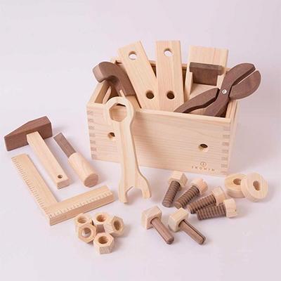 ふるさと納税 いわき市 檜のおもちゃIKONIH 大工セット