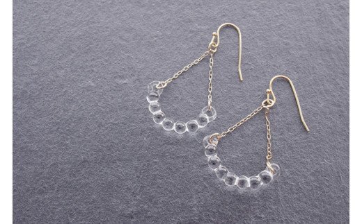 HARIO ピアス「アール」シリーズ［HAW-R-002］_BD15｜耐熱 ガラス アクセサリー ハリオ ランプワークファクトリー 職人 繊細 フォーマル カジュアル きれいめ おしゃれ 20代 30