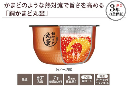 東芝 真空圧力IH 炊飯器 炎匠炊き 5.5合炊き RC-10VSV(K) グランブラック《2023年 真空圧力IH 炊飯ジャー 炊飯器 スタンダードモデル》【東芝 TOSHIBA 炊飯ジャー 炊飯器