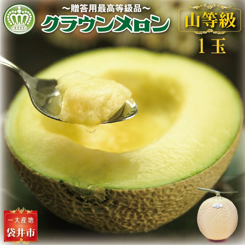メロン クラウンメロン 山級 1玉 ギフト箱入り　【 フルーツ 果物 ギフト マスクメロン 】