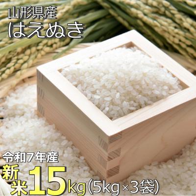 ふるさと納税 長井市 【令和7年産新米】山形県産「はえぬき」15kg_A189(R7)