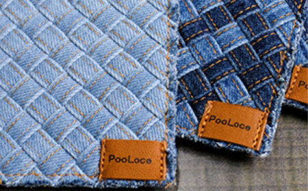 コースター デニム加工職人の手仕事から生まれた『デニムループ スクエアコースター』 (オリジナル)  [BADK013]