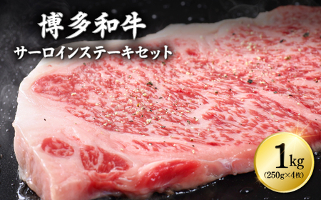 博多和牛サーロインステーキセット　1kg（250ｇ×4枚） 3G12-S
