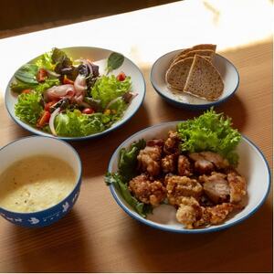 知床トコさんテーブルウェアシリーズ　丸プレート皿 1枚(L)【ブルー】【配送不可地域：離島・沖縄県】【1638983】