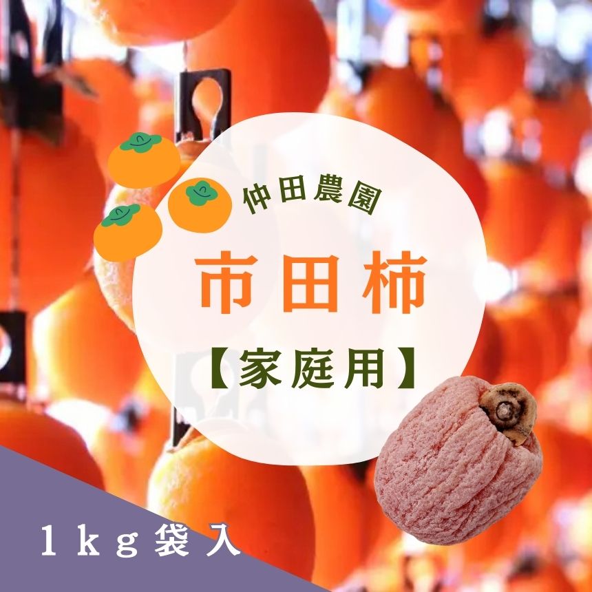 【ふるさと納税】 市田柿【家庭用】1kg袋入 | 柿 市田柿 ドライフルーツ 果物 くだもの フルーツ 信州 南信州 長野県 飯田市
