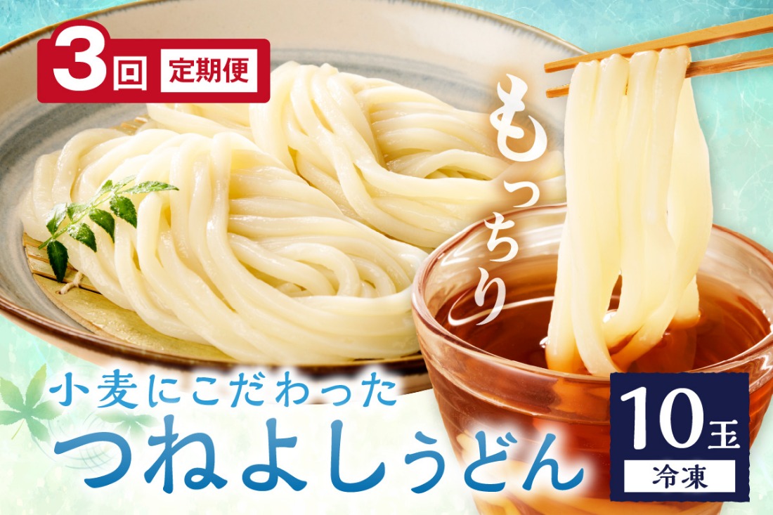 時短調理！モチモチうどん／京丹後つねよしの冷凍うどん 10玉入り（10食分）（月1回×3ヶ月）　KI00033