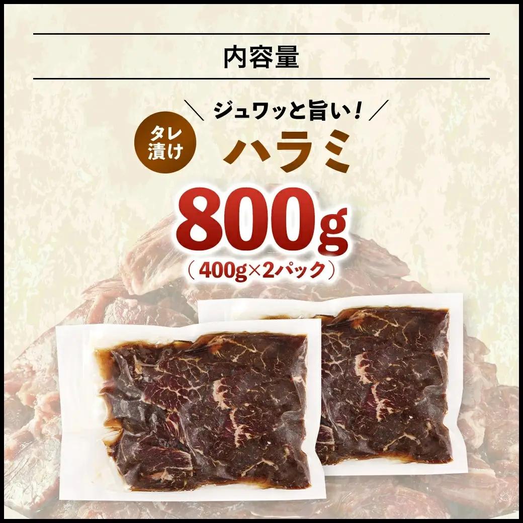 【ふるなびWEEK対象】タレ漬け ハラミ 800g 焼肉用 BBQ 簡単調理 fc-EO023-B タルソン
