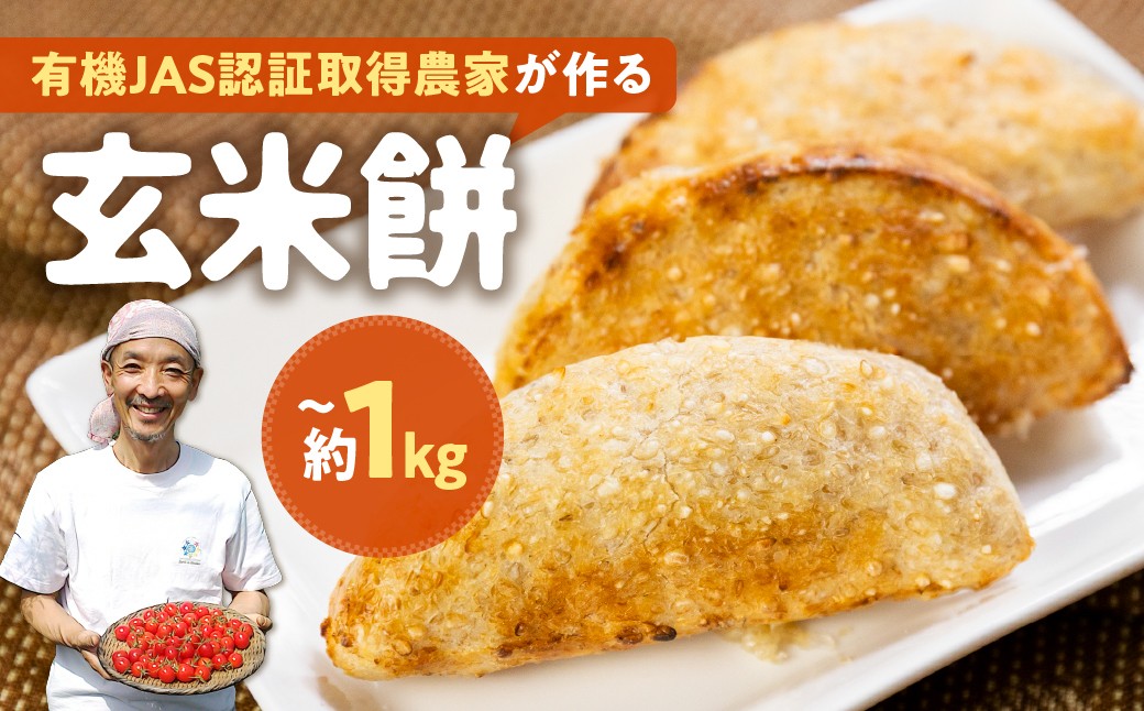 
                  《先行予約》玄米餅 有機JAS認証 取得 農家が作る 玄米餅 1袋(7枚入) ３袋 (21枚入り)  餅 もち モチ 米 玄米 玄米餅 栽培期間中 農薬不使用 お取り寄せ グルメ 小分け お正月 ありがとうファーム
                