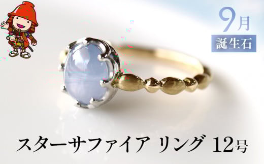 誕生石 9月 スターサファイア 指輪 ｜ リング 12号 K18 PT900 プラチナ アクセサリー 婚約指輪 プロポーズ 結婚指輪 誕生日 婚約 結婚 母の日 プレゼント 祝 記念日 女性 贈り物 大分県 中津市